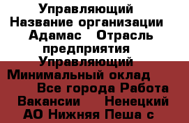 Управляющий › Название организации ­ Адамас › Отрасль предприятия ­ Управляющий › Минимальный оклад ­ 40 000 - Все города Работа » Вакансии   . Ненецкий АО,Нижняя Пеша с.